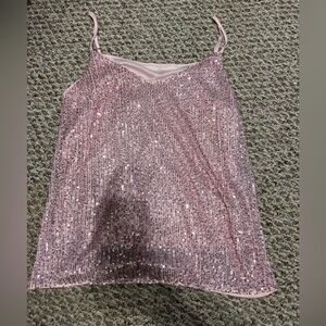 Pink Sequin Women's Top